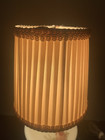 Vintage Victorian Light Beige Pleated Silky Fabric Clip On Lamp Shade 4   x4   