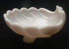 Vintage Cambridge Glass    seashell     Crown Tuscan 3 Ftd Ashtray Or Dish