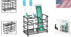 Stylish 5-slot Toothbrush And Toothpaste Holder In Brushed Stainless Steel