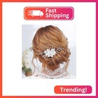 Jakawin Flower Hair Clip Bridal Hair Accessories Wedding Hair Piece For Brides F