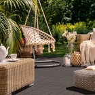 Goovilla Plastic Interlocking Deck Tiles  9 Pack 12  12   Dark Coffee