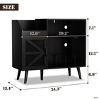 Large Record Player Stand With Power Outlet   Led Light