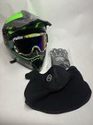 Youth 4-16 Dirt Bike Atv Helmet Green M  Dot Certified Full Face Motorcycle
