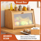 Large Bread Box  Easy Access   Cleaning - Bamboo Bread Box For Kitchen Counterto