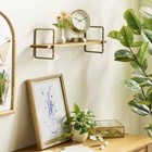 Table Clock Brass Analog Circular Pedestal - Hearth   Hand    With Magnolia