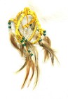 Native American Made 4  Double  3d  Dream Catcher  Gold Dreamcatcher  Coa   214a