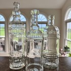 Decorative Vintage Style Glass Bottles  Set Of 3