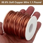 99 9  Soft Copper Wire 12 Gauge 2mm Diameter 59 Ft 18m 1 1 Pound Spool