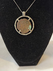 Vintage Israel Artisan Collection Byzantine Roman Coin In Sterling Silver Frame