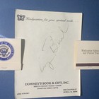 George H w  Bush Signed Paper Included Air Force 2 Vice President Matches Framed