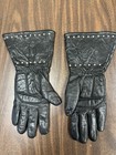 Harley-davidson Women s Black Leather Motorcycle Riding Gloves Size M