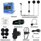 6 Rider Motorcycle Helmet Bluetooth Intercom Headset Moto Interphone Wireless Fm