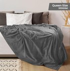  Fleece Blanket   Gray 300gsm Bed Blanket  90x90 Inches 