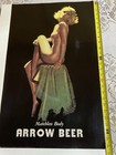 Vtg 1974 Matchless Body Arrow Beer Poster 16 x 26  Pinup Girl Earl Moran Globe B