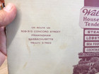 Vintage 1960s Wallaces House Of Tenderloin Restaurant Menu Framingham Mass 
