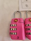 5 Pinkcombination Luggage Locks Tsa  Suitcase Padlock 3 Digit Luggage Code