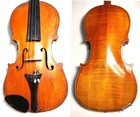 Vintage German 3 4 Fiddle  Lively  Bold  Graduated Top  Hard Case  Bow