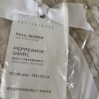 Pottery Barn Peppermint Swirl  Reversible Quilt Full Queen Quilt Red New