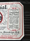 1934 Tonic Beer Label North American Brewery Brooklyn Imperial Prohibition Malt
