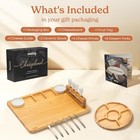 Smirly Charcuterie Boards Set  Large Cheese Board Natural Large  Bamboo 