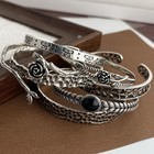 100  Solid 925 Sterling Silver Metal Bracelet For Women Vintage Handmade Simple