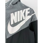 Nike Boy s Black   Grey Windbreaker Packable Jacket - Size Large  loose Fit 