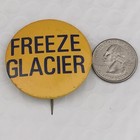 Pin Button Vintage Yellow Freeze Glacier Rival Schools Battle Cry Environmental