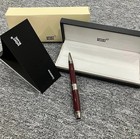 Montblanc Jfk 163 Burgundy Rollerball Pen Silver Trim Gift Box Nib