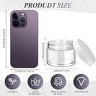 6 Pack 3 Oz Plastic Jars Containers With Lids Wide-mouth Refillable Leakproof