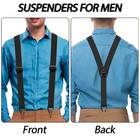 Suspenders For Men Heavy Duty  X Shape Back Hidden Suspender 1 5  Under Clothing