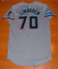 Miami Marlins Jeff Lindgren 2024 Game Issued Un Worn Road Jersey W  Mlb Hologram