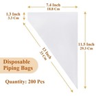 Disposable Piping Bags  13 Inch Anti Burst Pastry Bags - Icing Piping Bags Fo   