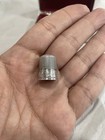 Vtg Sterling Silver Sewing Set Needle Case Thimble And Awl With Silver Tone Case