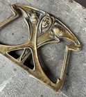 Antique Brass Art Nouveau Bookend Piece Plaque Arts   Crafts