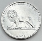 2004 Congo 1 Franc Coin - Lion - Pope John Paul - Free Shipping