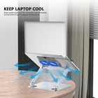 Laptop Stand Adjustable With Usb Cooling Fan Ergonomic Computer Riser F Desk