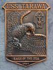 Vintage Us Navy Uss Tarawa Lha-1 Plaque Marine Corps 2nd Div Cast Aluminum
