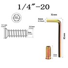 100 Threaded Inserts For Wood 1 4-20x25mm Screw In Nut Fastener Connector  New