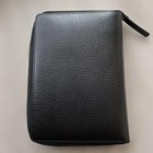 Kate Spade Planner Zip Agenda Organizer Leather Black  6-hole System Organizer 