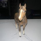 Lefton Vintage Arabian Horse Porcelain Figurine  Brown  H6362 Stamped W  Sticker