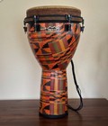 Remo Mondo Keytuned Djembe Drum 12  X 24  Kintekloth Pattern Excellent Condition