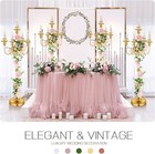 2 Pcs Gold Wedding Floor Candelabra 50 Inch Antique Candle Stand