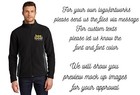 Ink Stitch Design Your Own Custom Logo Texts Stitching Men Line Fleece Zip Up