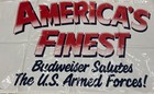 Vintage 1991 Budweiser Welcome Home Troops Banner America s Finest Bud Light Dry