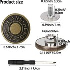 6pcs 17mm Jeans Buttons Replacement - Instant No Sew Buttons For Pants With Tool