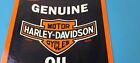 Vintage Harley Davidson Motorcycles Porcelain Motor Oil Quart Can Gas Pump Sign