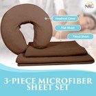 Premium Microfiber 3 Piece Massage Sheet Set By - Includes Massage Table Flat   