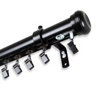 86 In  - 120 In  Traverse Curtain Rod In Black