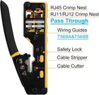 Pass Through Rj45 Crimp Tool Kit Ethernet Crimper Cat5 Cat5e Cat6 Crimping Tool