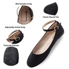 Alpine Swiss Calla Women s Ballet Flats Round Toe Ankle Strap Flat Shoes Casual
